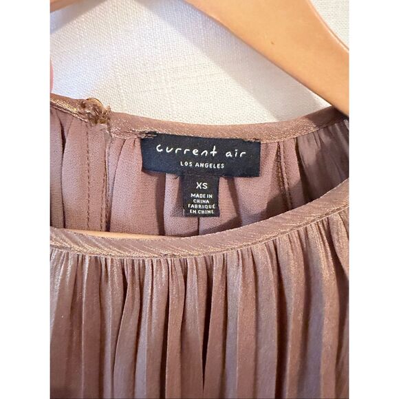 Current Air Gold Pleated Top Size XS - Picture 3 of 7